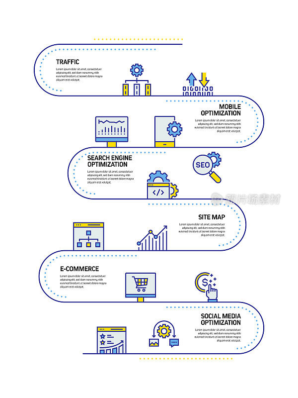 Seo概念线风格设计插图