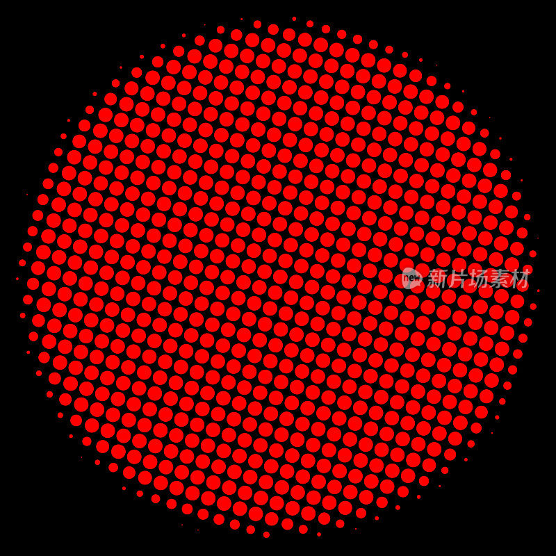 红点半色调圆形图案