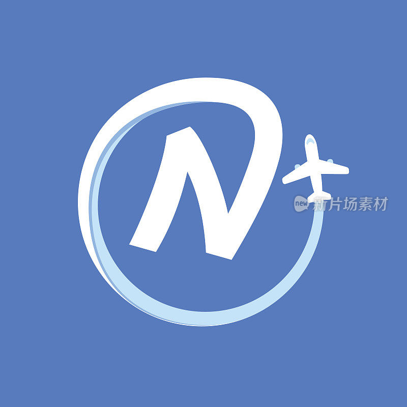 N字母与航空公司和飞机。
