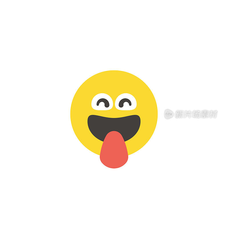 Emoticon大脸平面设计风格