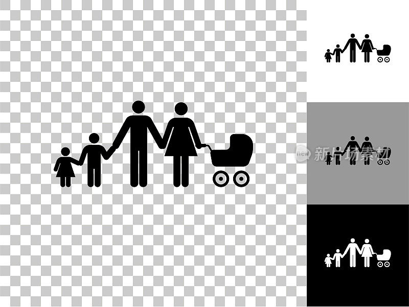 家庭图标在棋盘透明背景