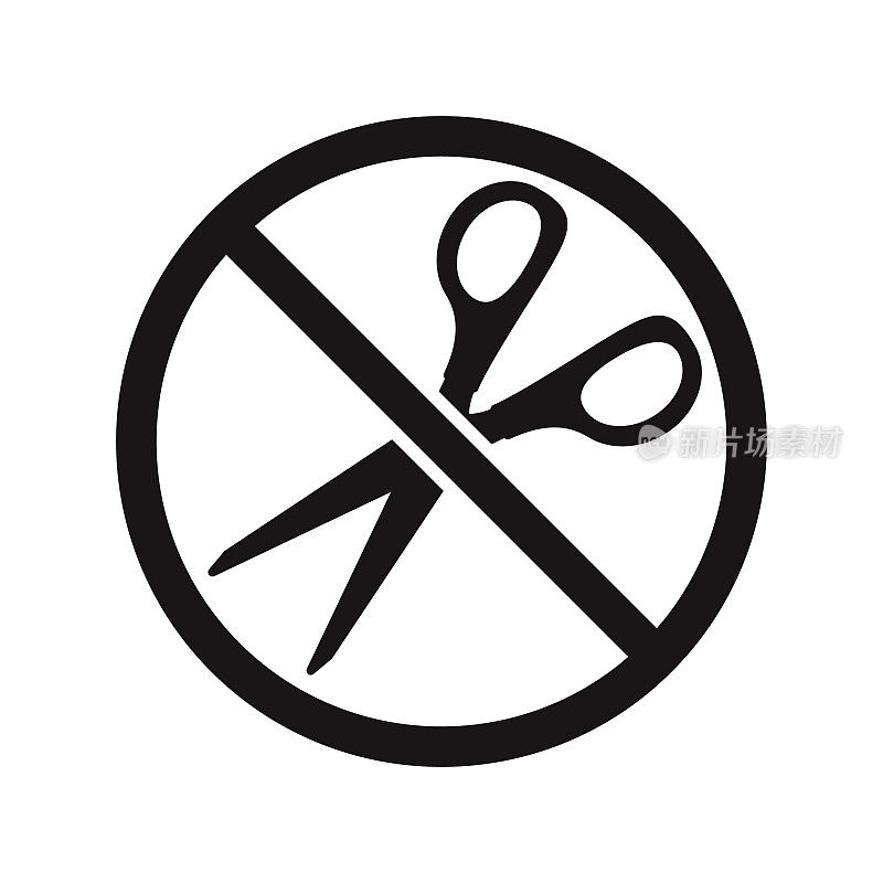 透明背景上没有剪刀图标