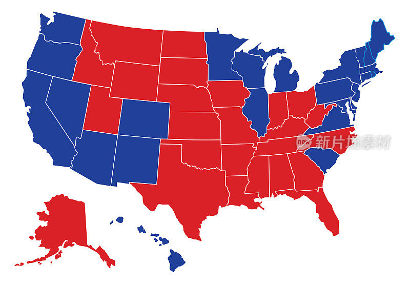 美国2020年总统选举结果地图