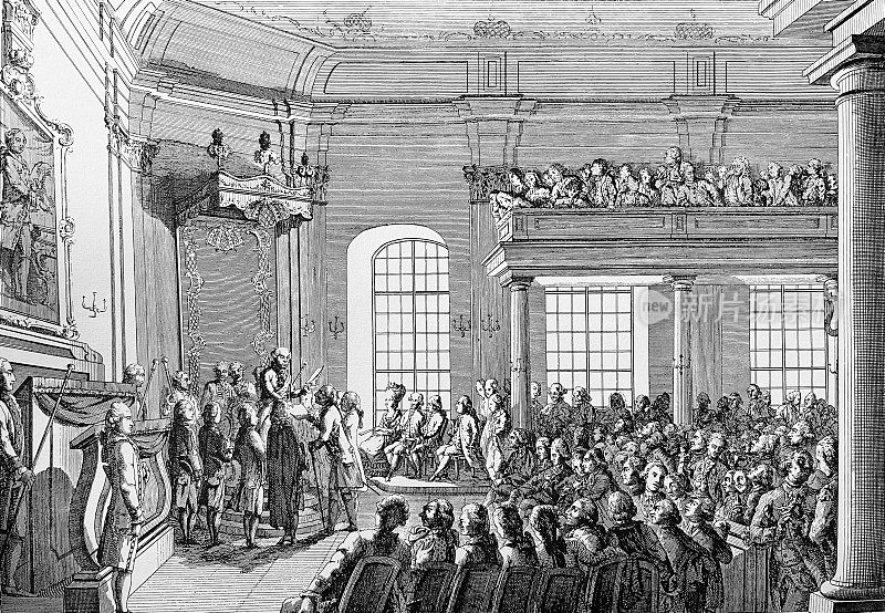 1782年2月11日，在斯图加特举行了霍亨・卡尔斯学校的就职典礼