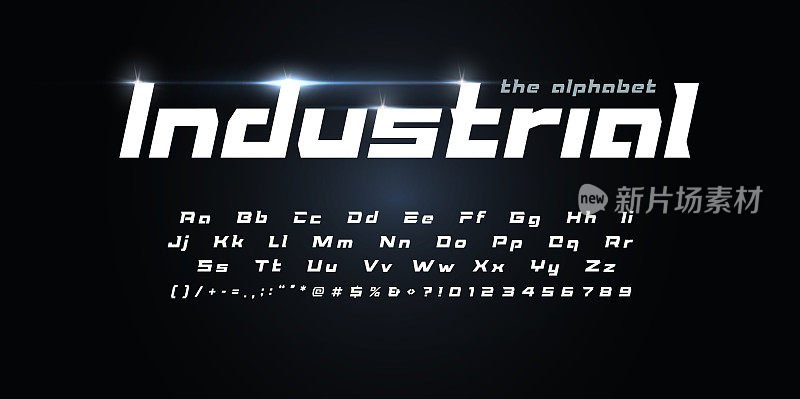 可怕的未来主义字母表。工业几何字体，技术类型的现代未来标志，标题，字母组合，汽车比赛字母和排版。速度斜体字，矢量排版设计
