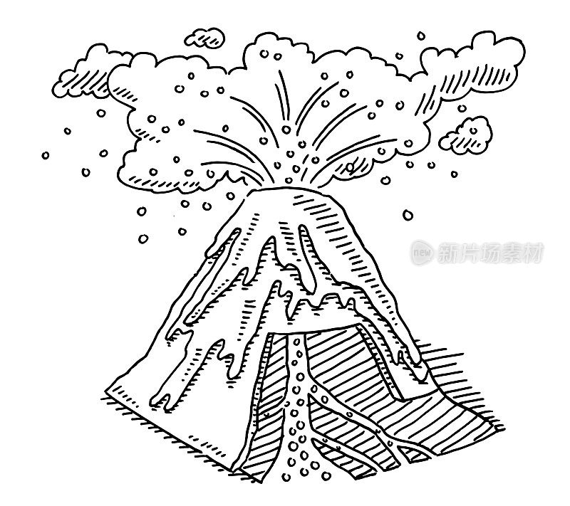 火山剖面图