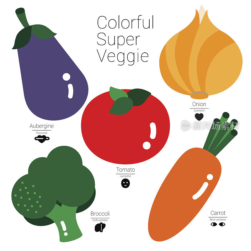 色彩斑斓的超级蔬菜