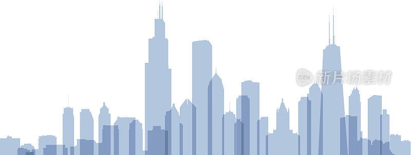 芝加哥天际线轮廓