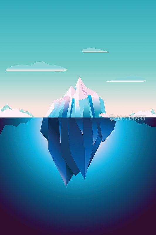 紫外线冰山背景
