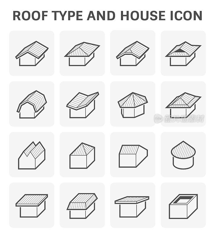 屋顶类型图标