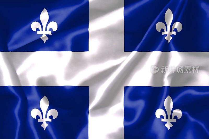 魁北克国旗,插图。