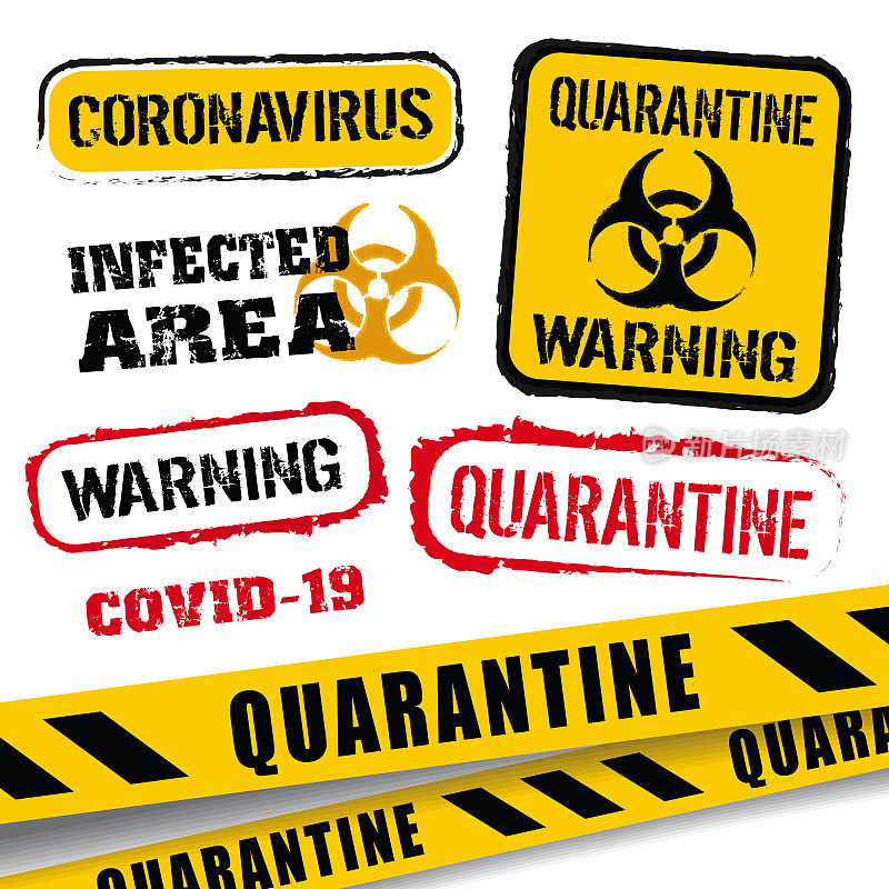 冠状病毒警告标语