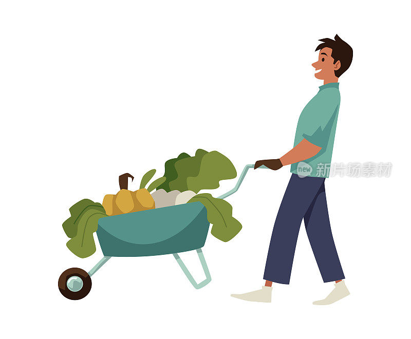 用铲车收获水果和蔬菜的农民被隔离。