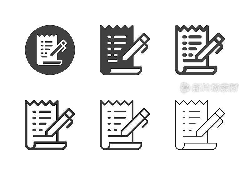 信用卡纸条图标-多系列