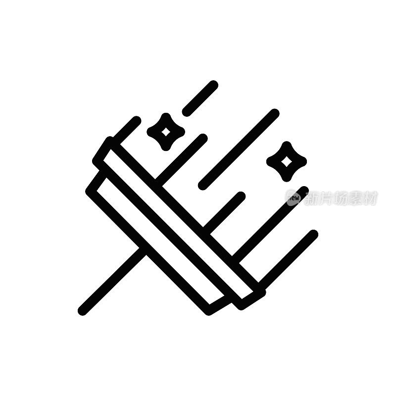 玻璃清洁,清洁服务,线图标