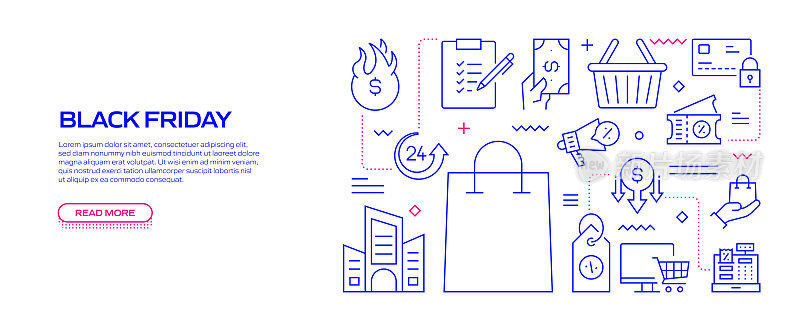 黑色星期五相关横幅设计网页,标题,小册子,年度报告和书籍封面