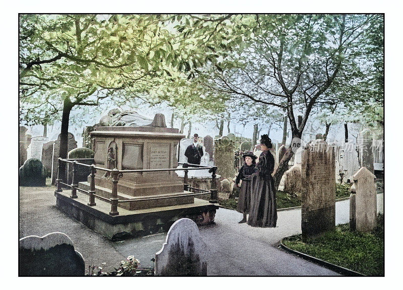 古董伦敦的照片:班扬的坟墓在班希尔田野