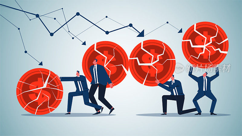 经济崩溃,金融危机,商业失败和损失,通货膨胀的货币贬值,收入或利润减少,商人们带着越来越多的金币继续前进