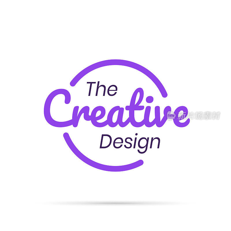 时髦的紫色徽章-创意设计