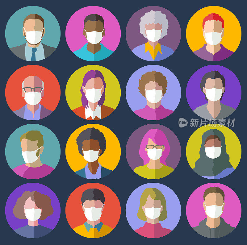 头像图标与保护面具