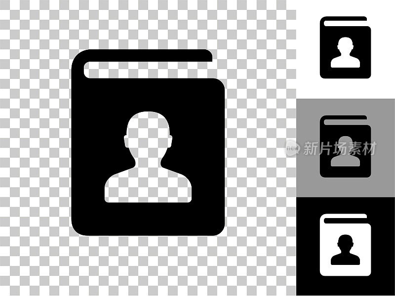 通讯录图标在棋盘上透明的背景