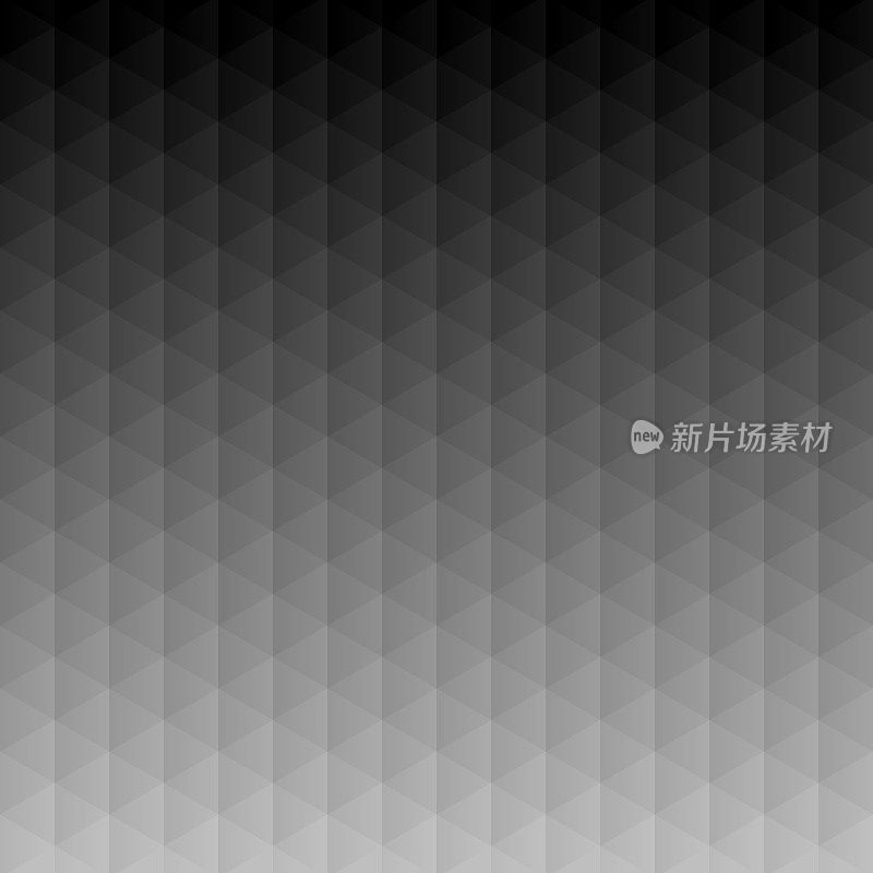 抽象几何背景-马赛克三角形图案-灰色梯度
