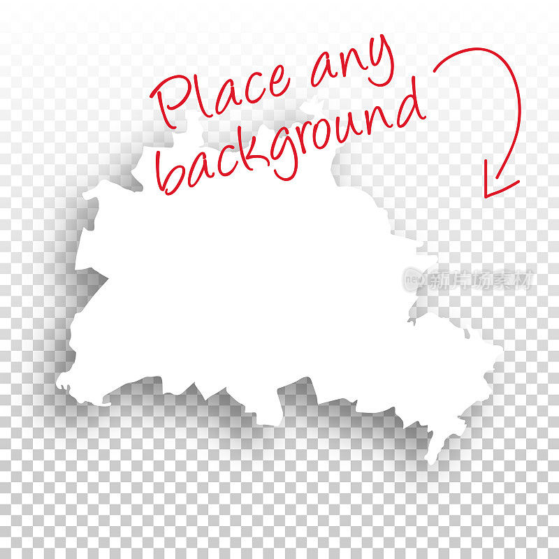 柏林地图设计-空白背景