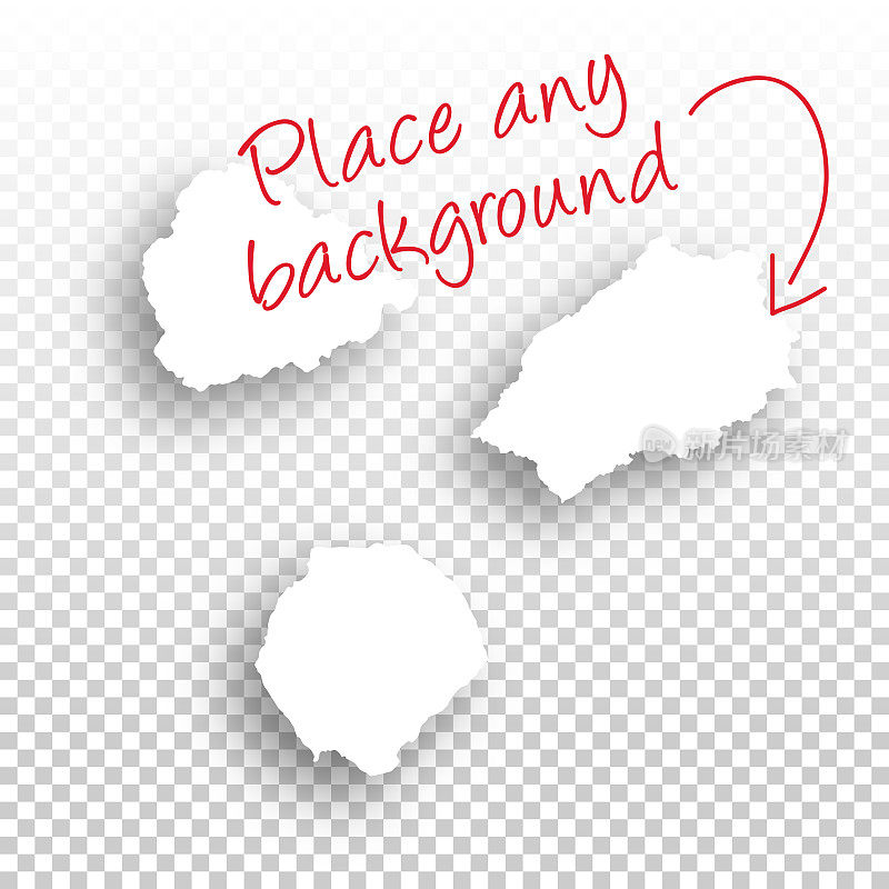 圣赫勒拿岛，阿森松岛和特里斯坦达库尼亚设计地图-空白背景