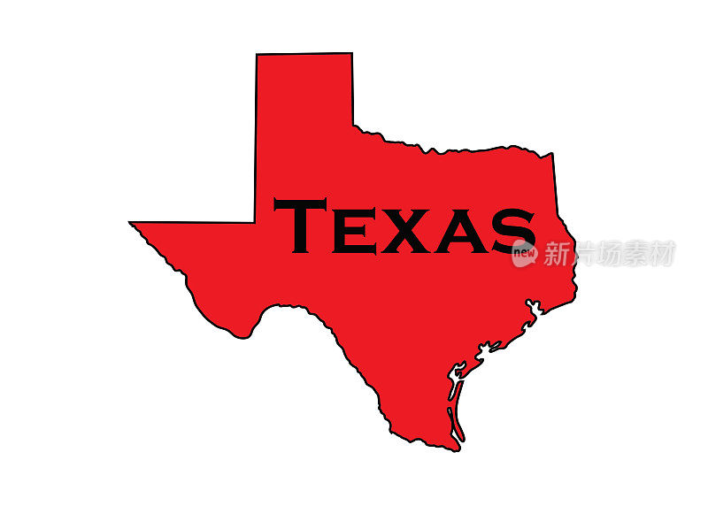 政治上保守的德克萨斯州则是红色。