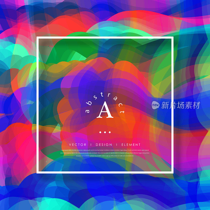 彩色抽象波浪设计模板背景