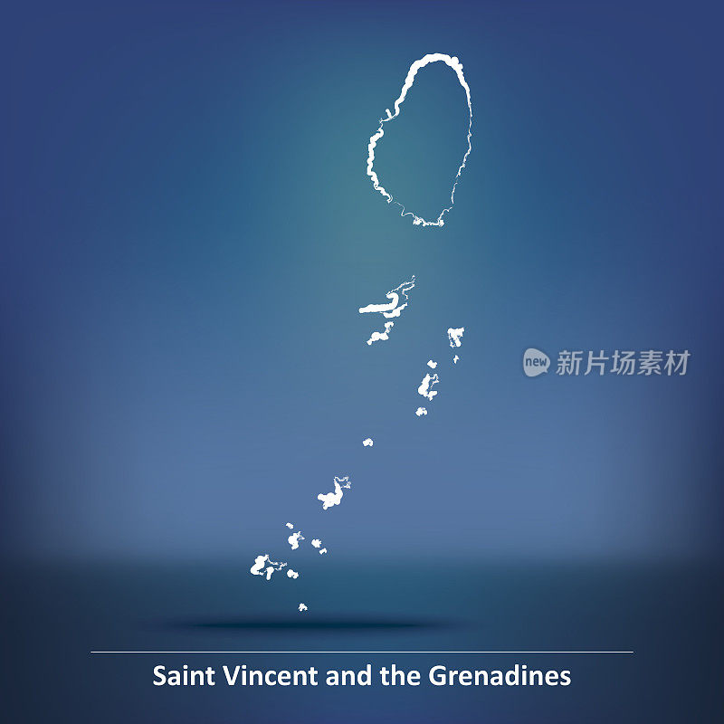 圣文森特和格林纳丁斯涂鸦地图