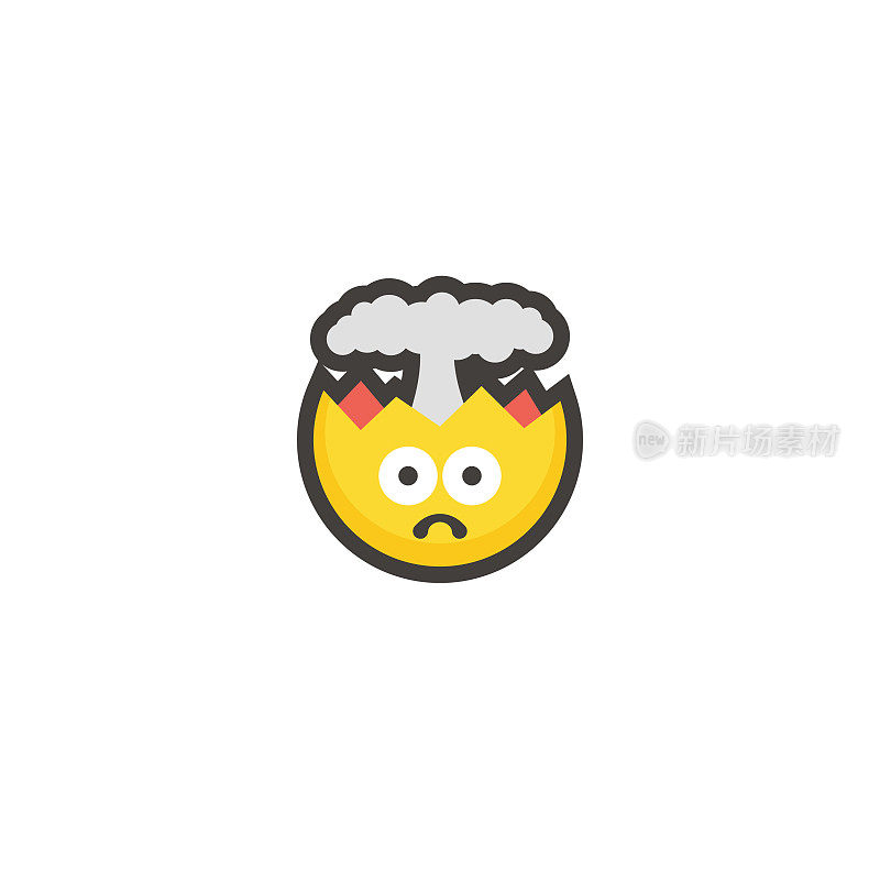 Emoticon平面设计轮廓线