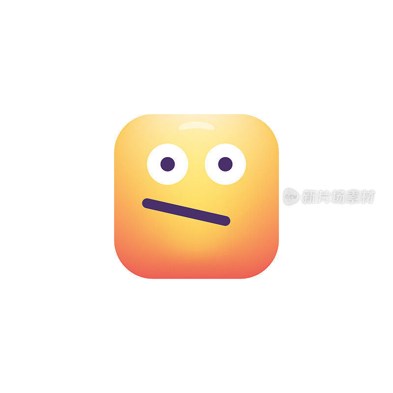 Emoticon设计立方体形状颜色渐变