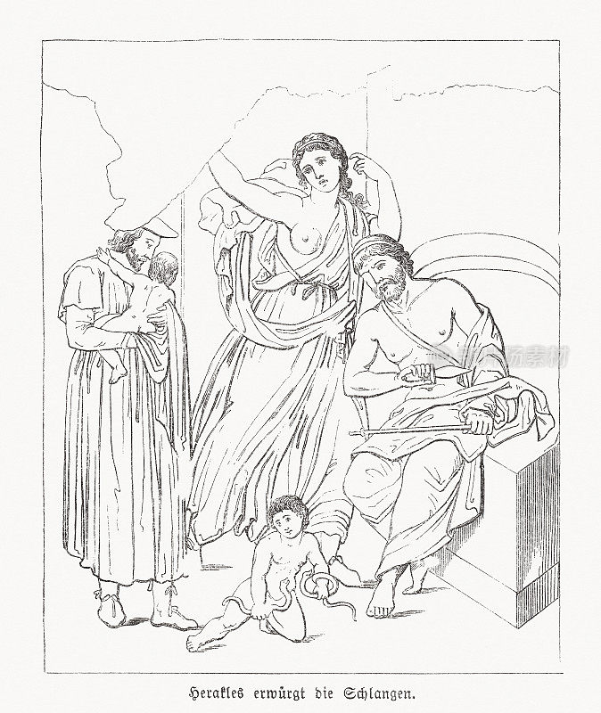 《小大力神》是1868年出版的木刻作品