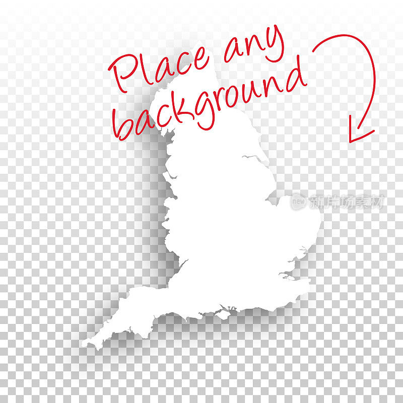 英国地图设计-空白背景