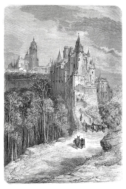 Alcázar西班牙塞戈维亚城堡，1871年