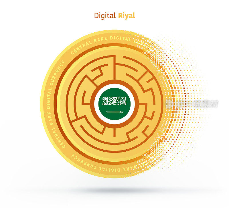 沙特里亚尔数字货币图标设计