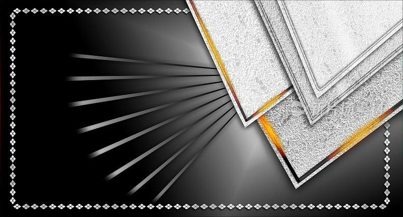 灰色阴影公司抽象几何背景与装饰线。