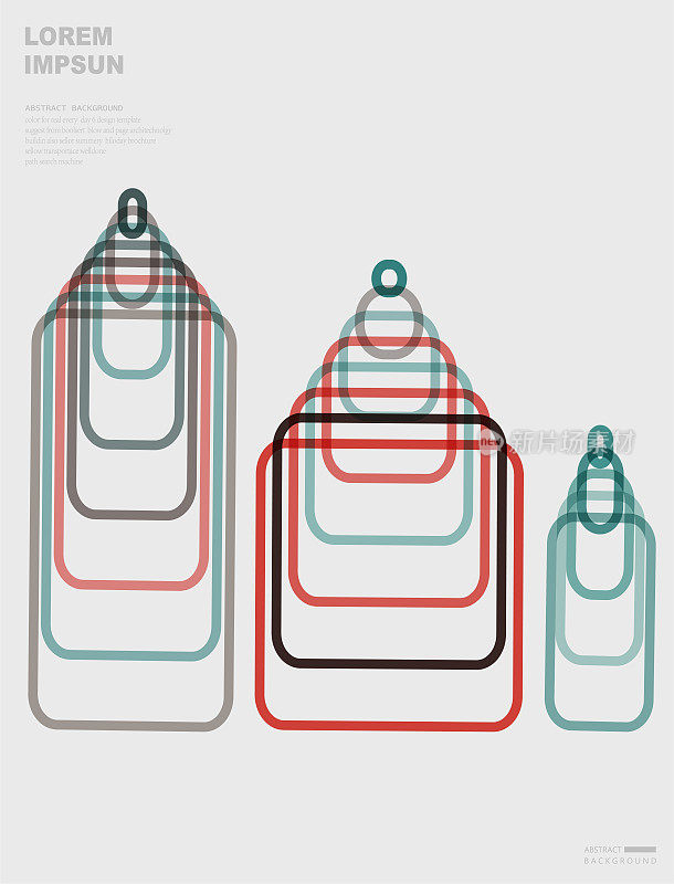 摘要彩色圆形几何条纹海报背景