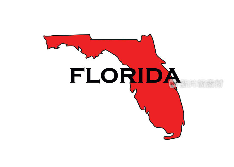 政治上保守的佛罗里达州则是红色。