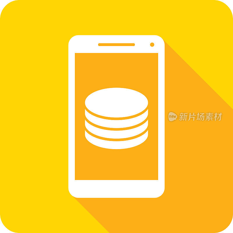 智能手机图标剪影