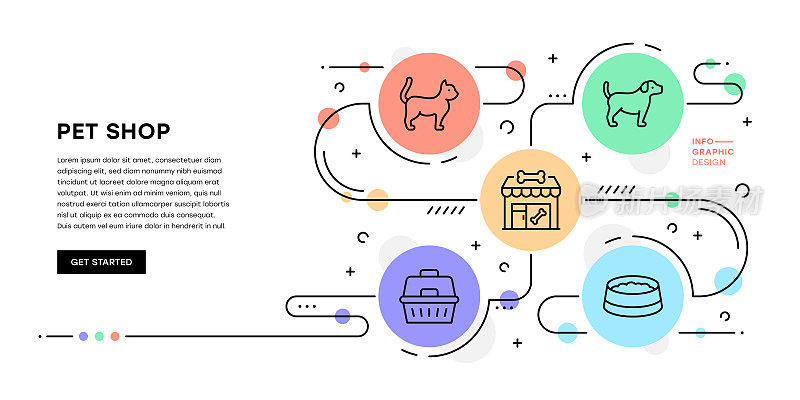 宠物店信息图表模板