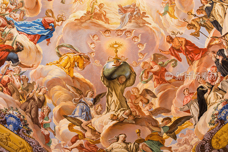 格拉纳达-圣布鲁诺和光荣的圣餐壁画