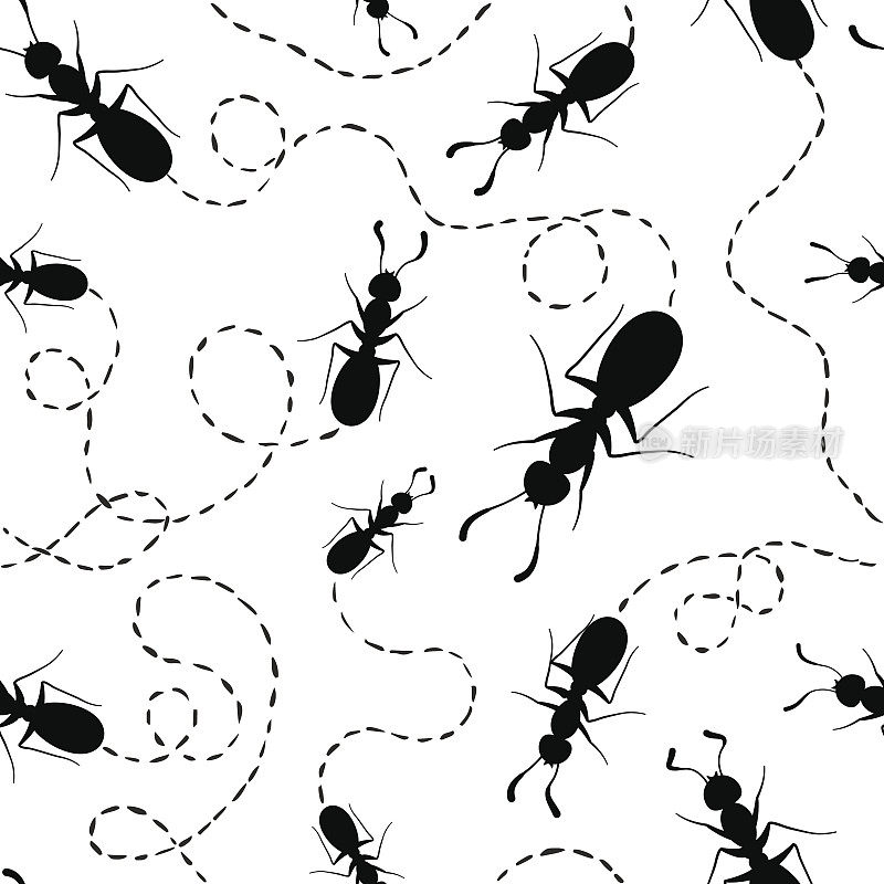 无缝矢量模式-带轨迹的蚂蚁