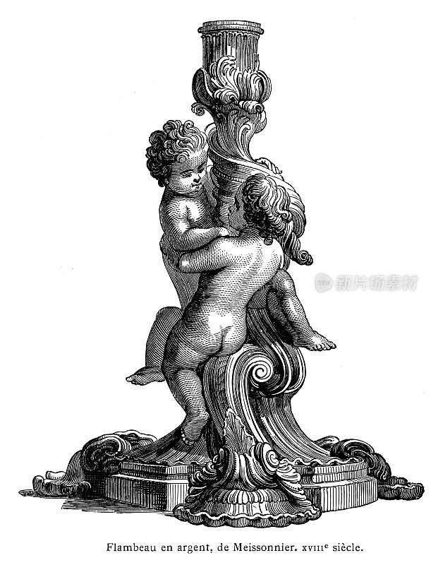 Meissonnier的18世纪烛台