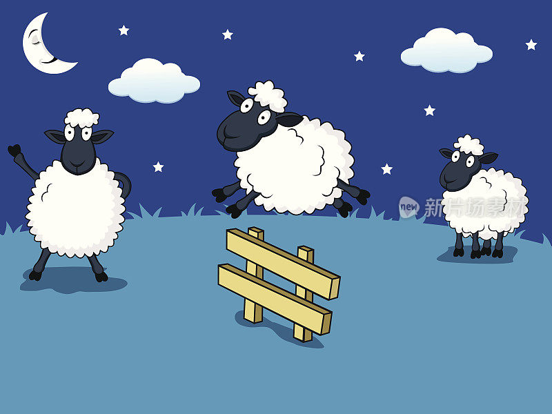 羊在跳过篱笆