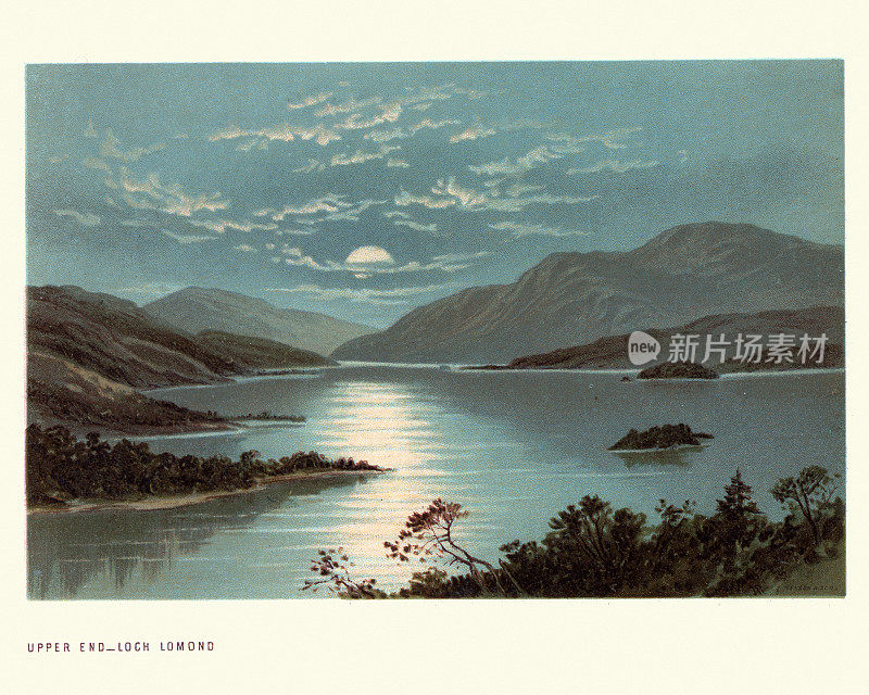 苏格兰景观，上端，洛蒙德湖，苏格兰，19世纪