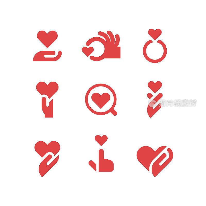 心图标,爱的概念