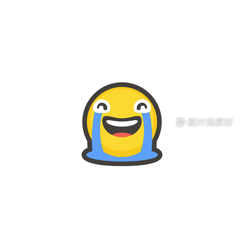 Emoticon平面设计轮廓线