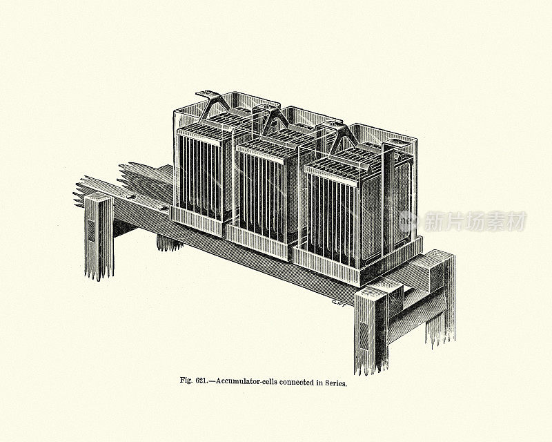 维多利亚时代的蓄电池，储能电池，19世纪